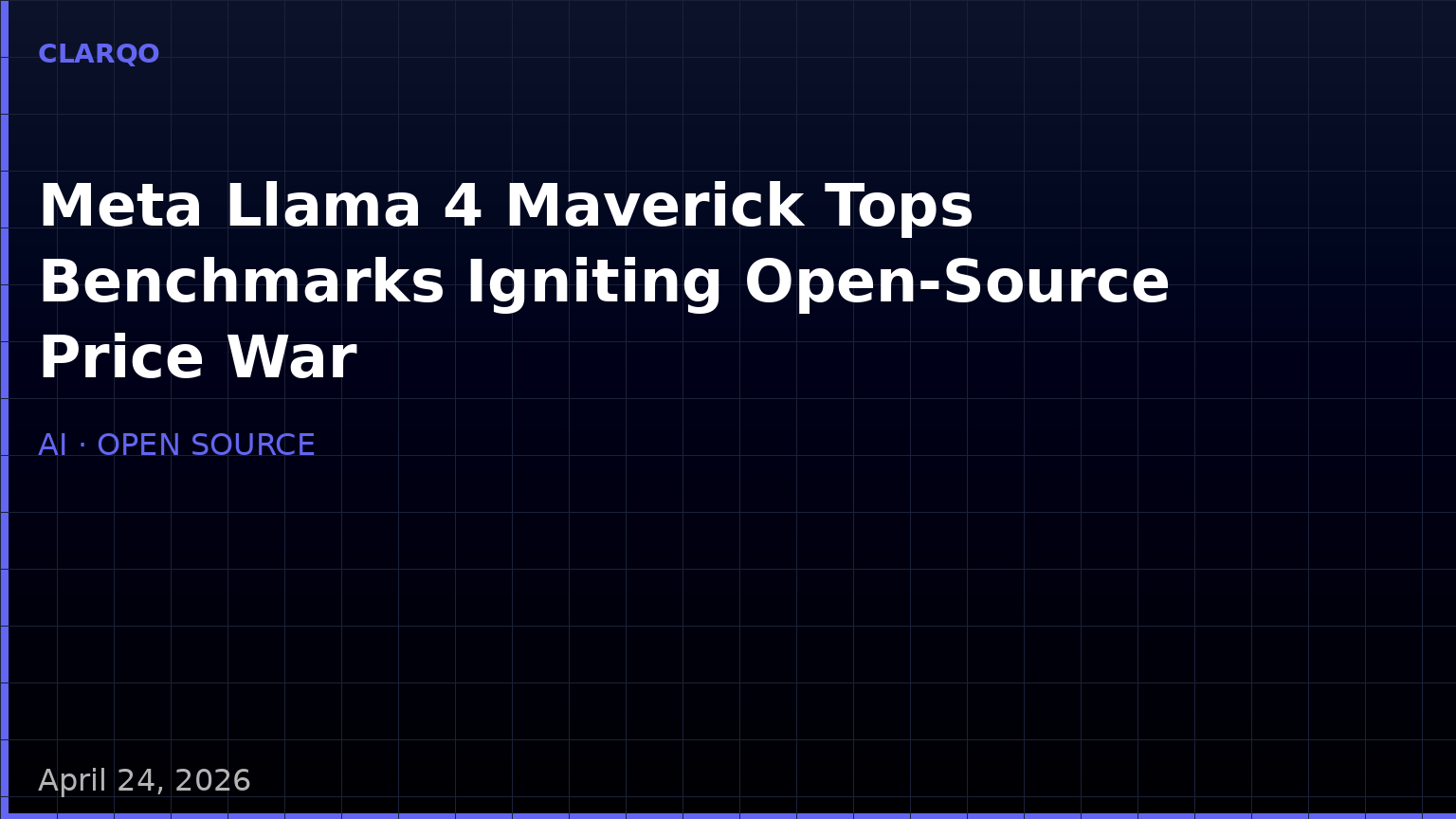Meta Llama 4 Maverick Tops Benchmarks, Igniting an Open-Source AI Price War