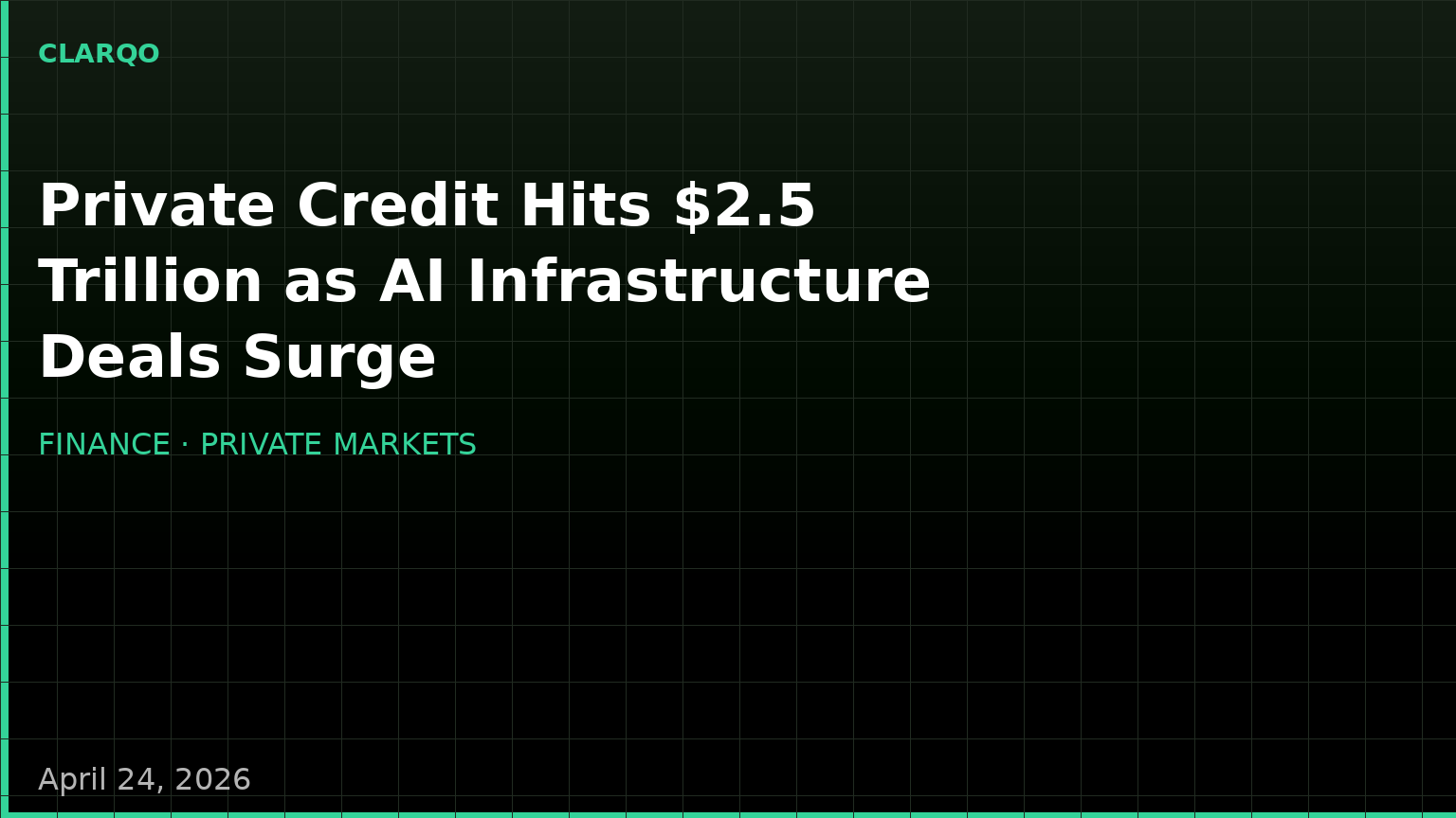 Private Credit Hits $2.5 Trillion as AI Infrastructure Deals Reshape the Market