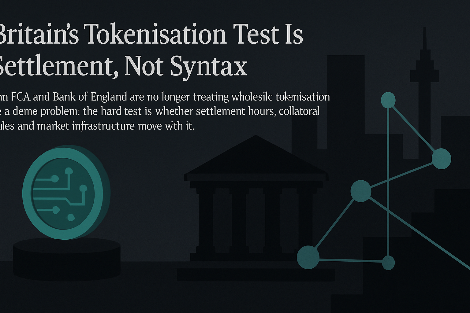 Britain’s Tokenisation Test Is Settlement, Not Syntax