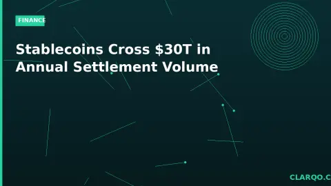 Stablecoins Clear $30 Trillion in Annual Settlement Volume as Banks Pile In