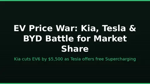 EV Price Wars Intensify: Kia Cuts $5,500, Tesla Bets on Free Supercharging